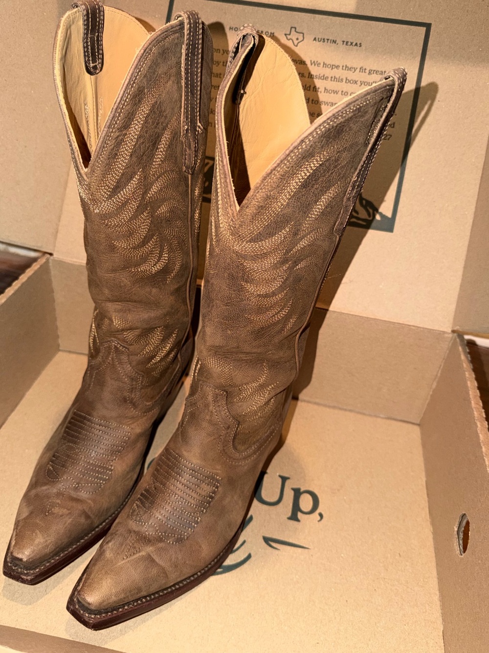 Tecovas cafe goat Annie cowboy boots